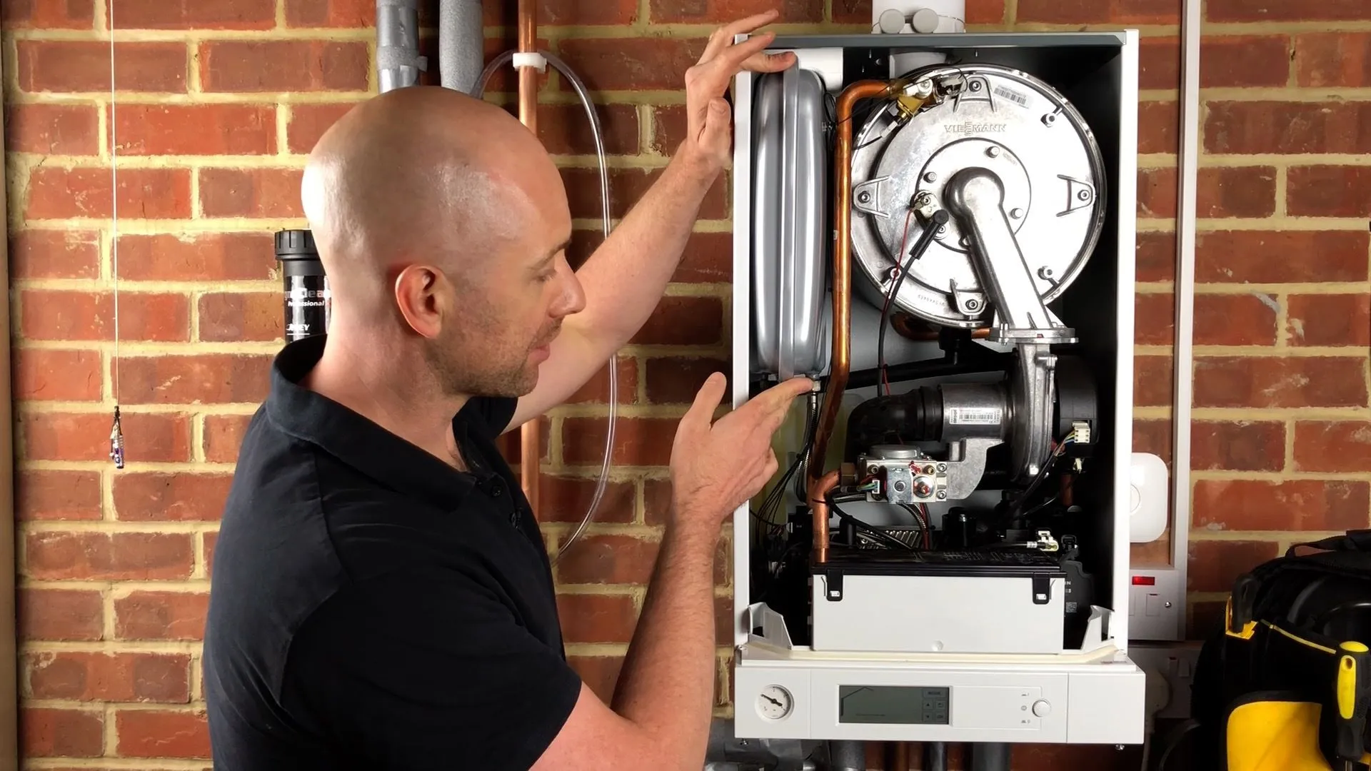Thames Boilers engineer servicing a boiler